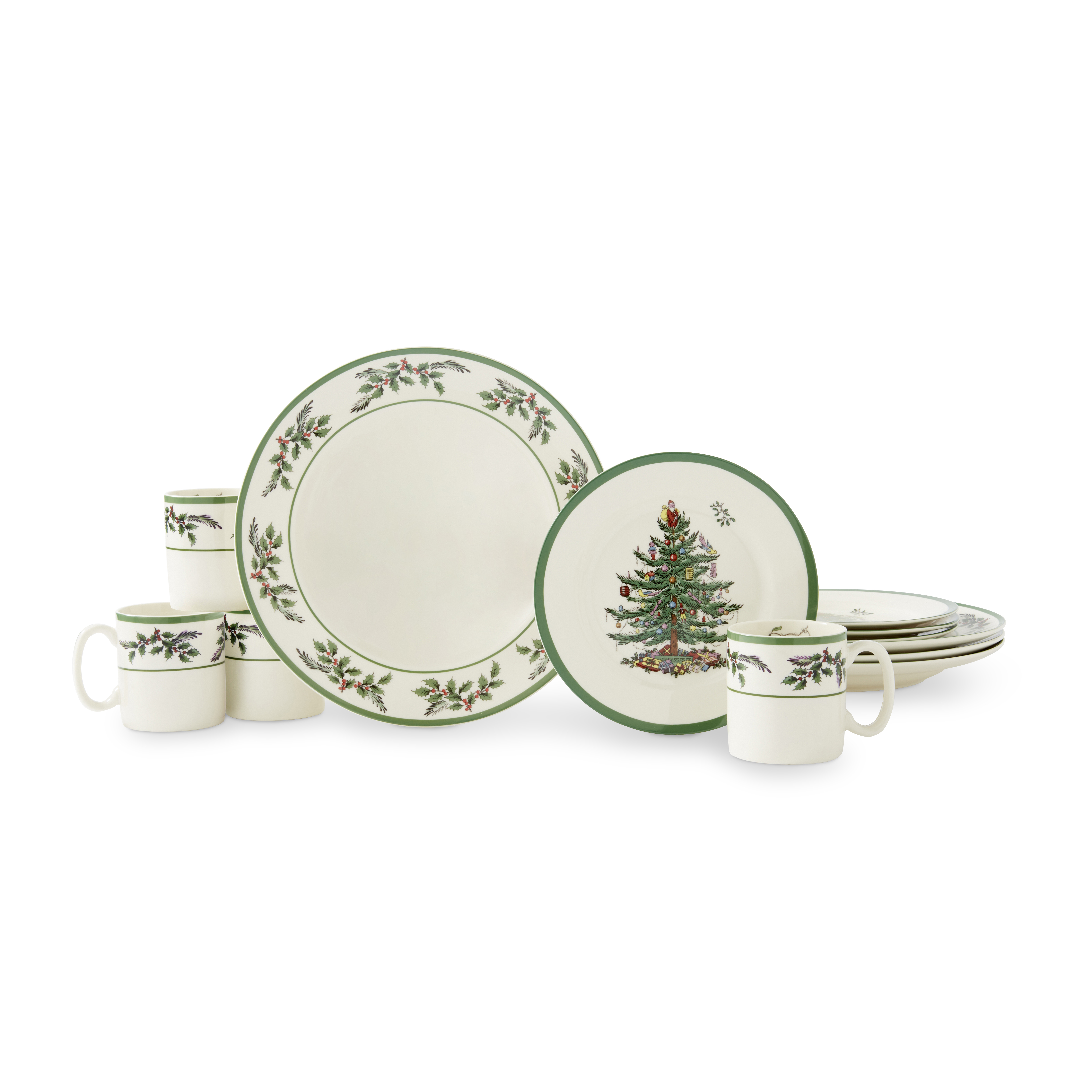 Christmas Tree Holly 12 Piece Set image number null